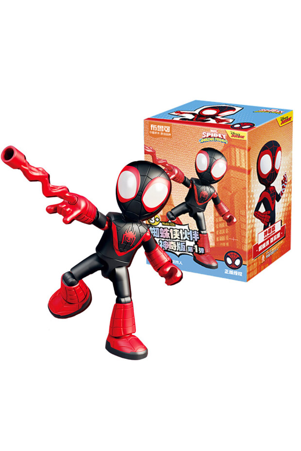 Miles Morales Marvel Spider Man Amazing friends Splicing toys 12cm Iron man Peter Parker Miles Gwen