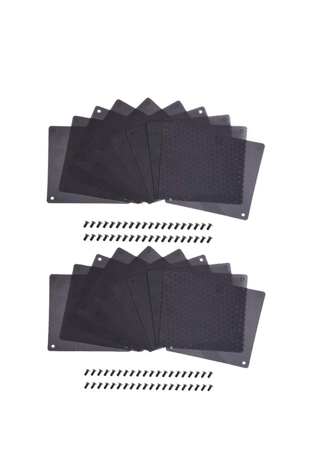 20pcs set 120mm Dust Filter Computer Fan Filter Cooler PVC Black Dustproof Case Cover Computer Mesh