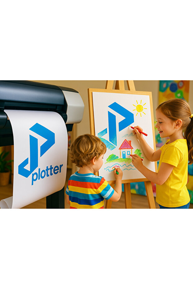 Plotter Kağıdı 620mm X 50mt - 80gr - Rulo Resim Kağıdı - 1