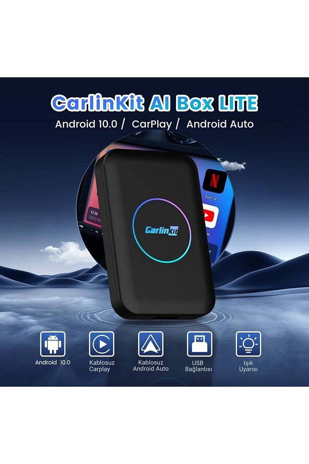 Carlinkit 3in1 Video Destekli 4GB/32GB Kablosuz CarPlay & Android Auto Smart AI Box Netflix&Youtube - 8