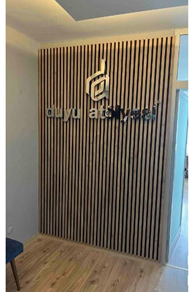 Mdf Ahşap Akustik Dekoratif Duvar Paneli 60x120 Cm - Safir Meşe - 6