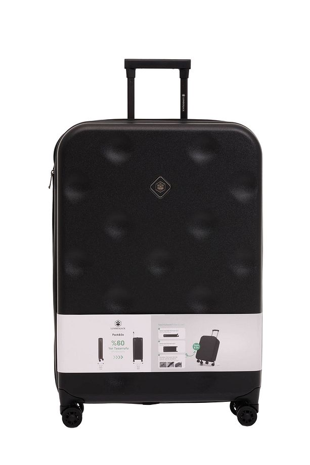 Katlanabilir Valiz -b 4fx Siyah Unisex Büyük Boy Valiz - 1