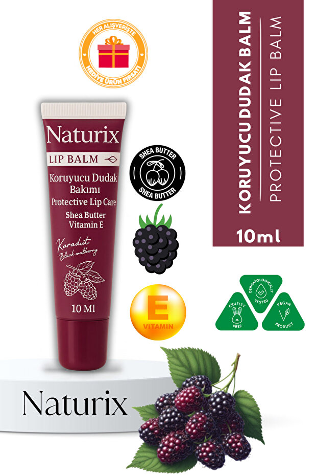 Lip Balm Protective Lip Care 10 ml | Intensive Moisturizing and Nourishing Lip Balm