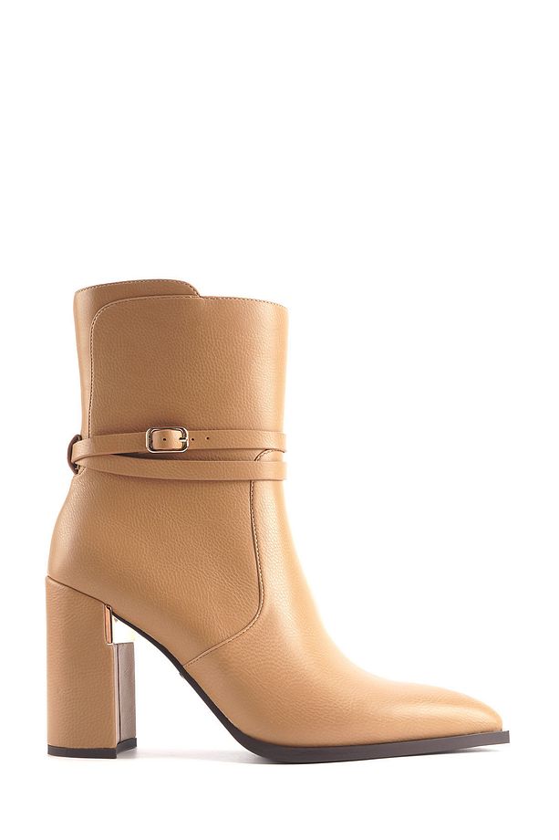 FLEUR 4PR Camel Kadın Topuklu Bot - 1
