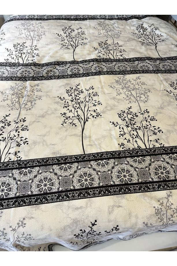 Bordür Desen Baskılı 150x240 Cm. Tek Kişilik Tek Pike - 5
