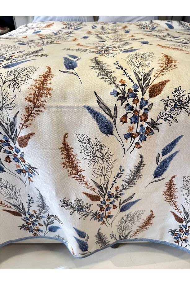 Başak Desen Baskılı 200x240 Cm. Çift Kişilik (BATTAL) Tek Pike - 5