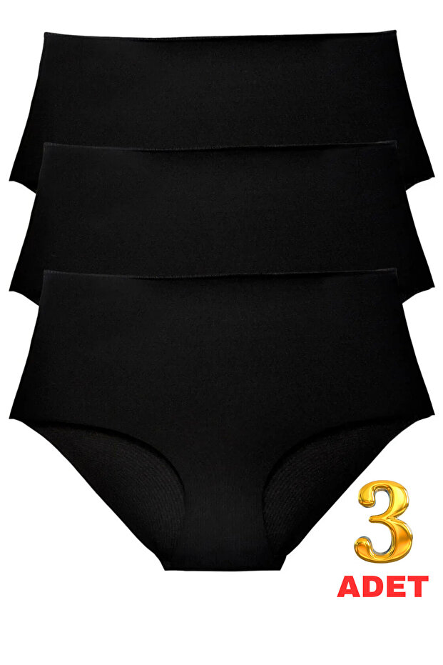High Waist Seamless Elasticless Kilot Laser Cut Non-Marking (3 Pcs) Women's Panties