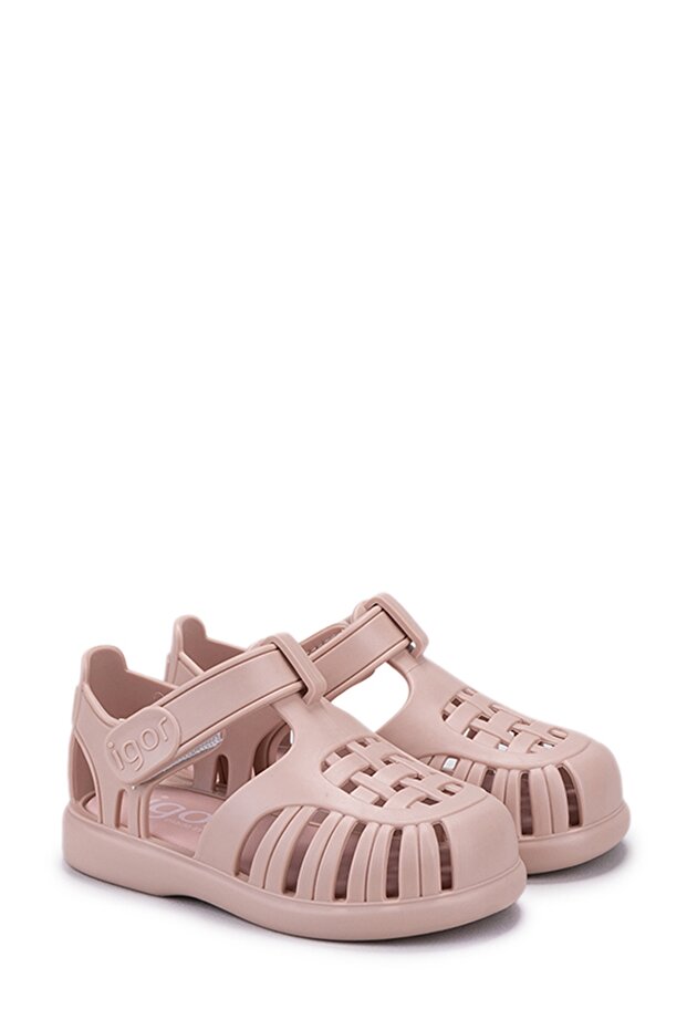 Tobby Solıd Pembe Unisex Çocuk Düz Sandalet - 2