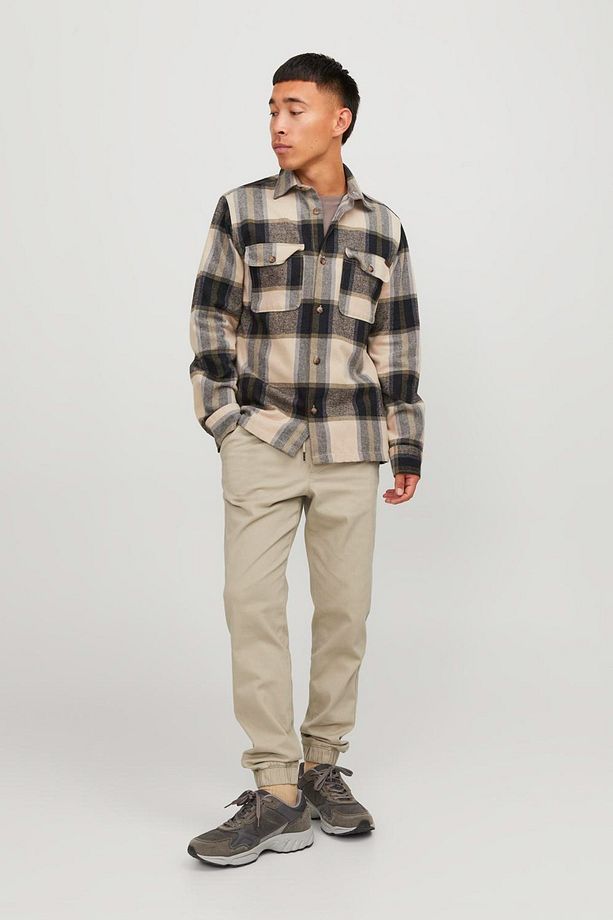 Jpstgordon Jjdave Jogger Ekru Erkek Pantolon - 5