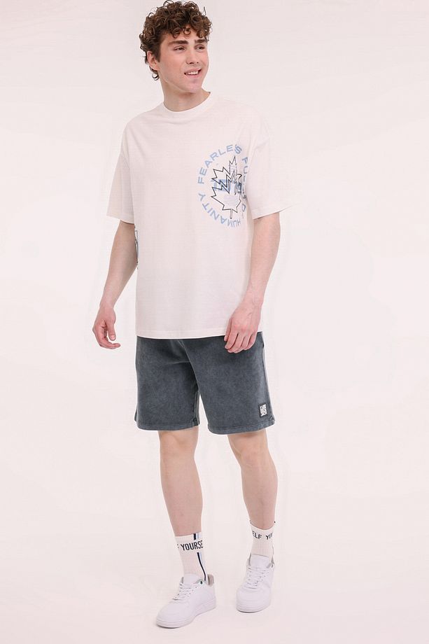 ML DEXT 11-413401 5FX Ekru Erkek Kısa Kol T-Shirt - 3