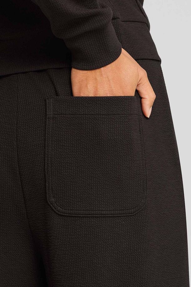 HER High-Waist Sweatpants Siyah Kadın Eşofman Altı - 4