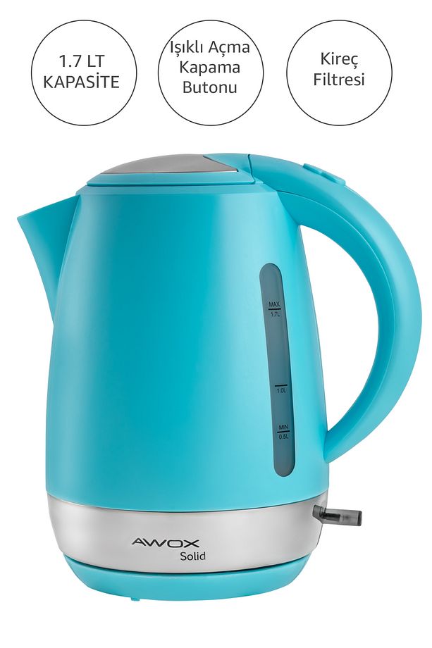 Solid Su Isıtıcı Kettle Mavi - 2