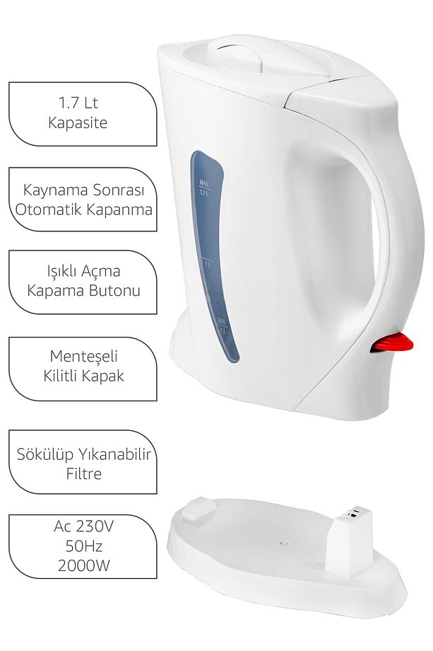 Nova Su Isıtıcı Kettle Beyaz - 2