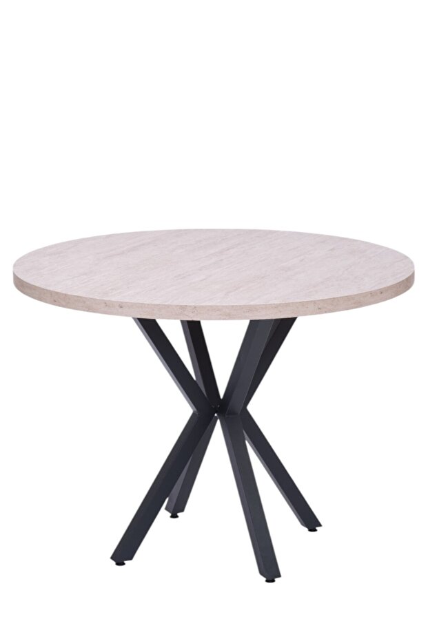 Göksu Yuvarlak Lak Panel Mutfak Masası 100cm - 1