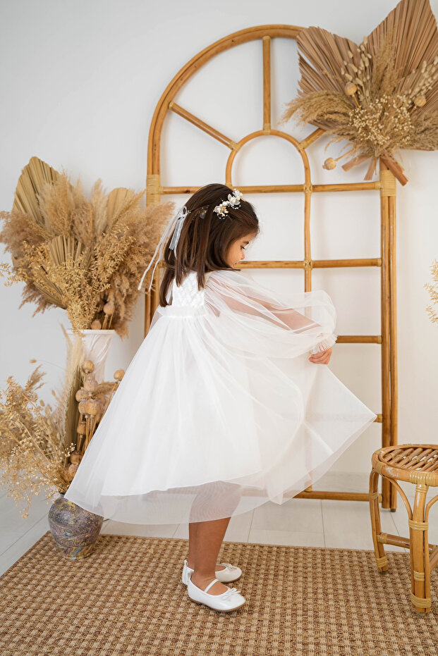 Brodeli Tül Elbise - 4