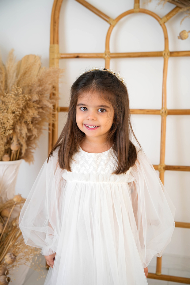 Brodeli Tül Elbise - 6