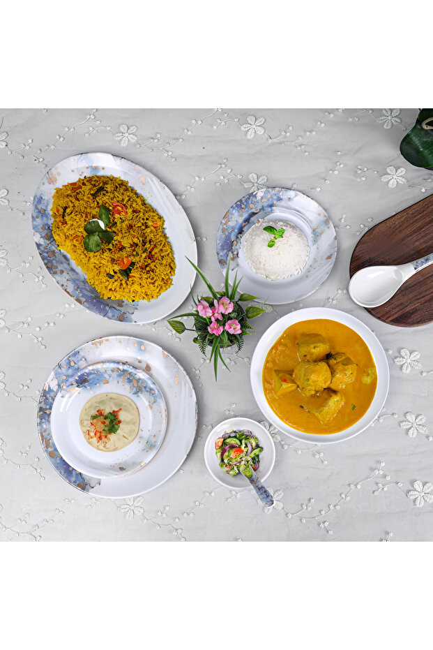 Melamine Ware Dinner Set, 45 Pcs