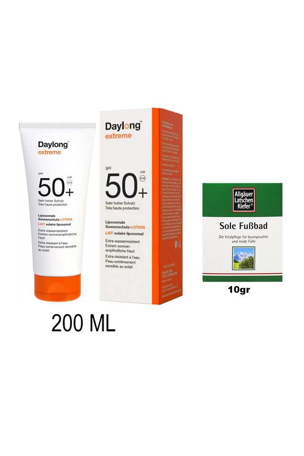 Extreme Güneş Kremi 200 ml Spf 50 Faktör Dağ Çamı Ayak Tuzu 10 gr - 1