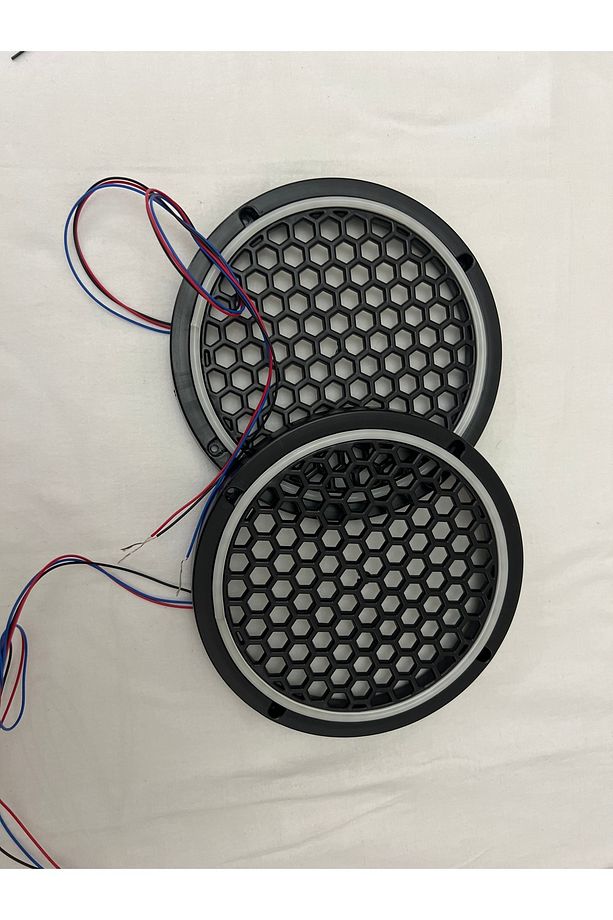 Piksel Kayar Ledli 4 Adet 20cm Petekli Midrange Kapağı 358 Modlu Kumanda Modül Hediyeli - 5