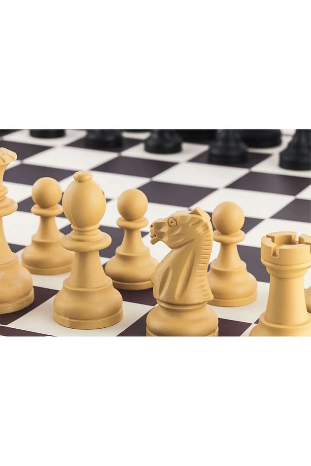 Prestij Rulo Satranç Takımı Eğitim Seti Katlanabilir Biala Derisi Rulo Okul ve Turnuva için Uygundur - 2