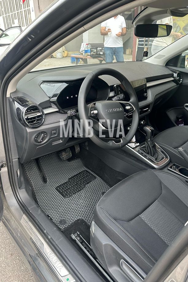 Skoda Fabia 2022-2025 MK4 Eva Oto Paspas ve Bagaj Havuzu Seti Logolu - 1