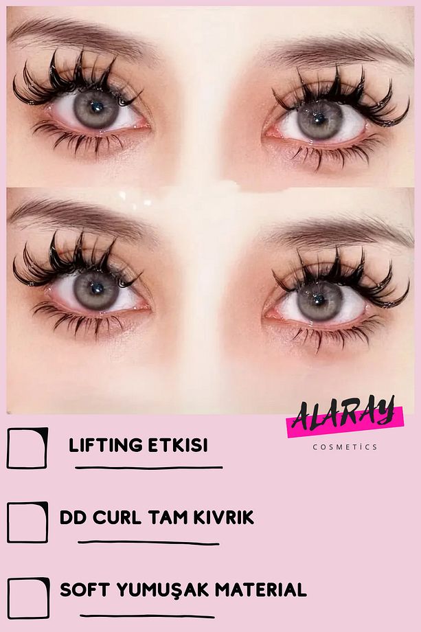 ALARA'NIN KİRPİK KOLEKSIYONUNDAN 3D PERFORMANS LİFTİNG GÖRÜNÜMLÜ EXTRA HACIMLI 7 ÇİFT LUXRY KİRPİK - 7