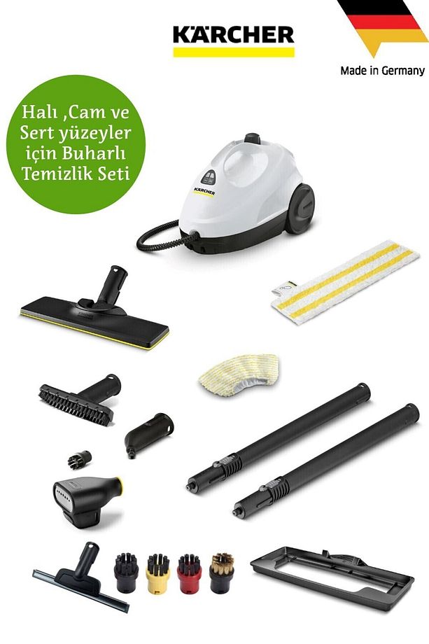 Buharlı Temizleyici SC 2 EasyFix Super Kit+Cam Başlığı ve Yedek Temizlik Seti - 1