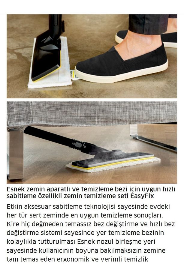 Buharlı Temizleyici SC 2 EasyFix Super Kit+Cam Başlığı ve Yedek Temizlik Seti - 4