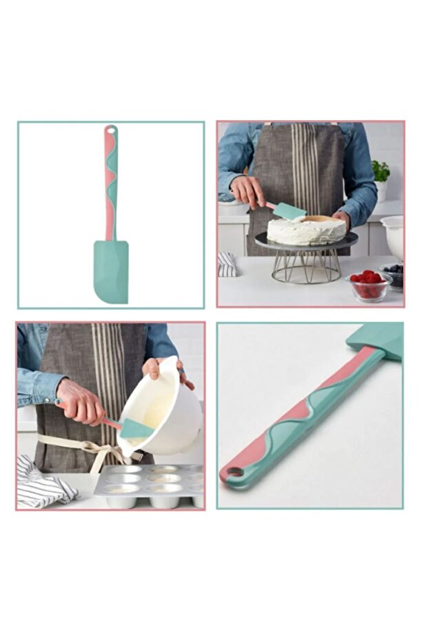 Silikon Spatula, Mavi-pembe, 25 Cm - 2