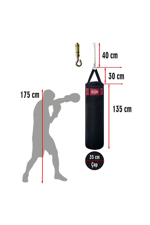 Polystar 135 X 35 Cm Boks Kum Torbası Siyah - 3