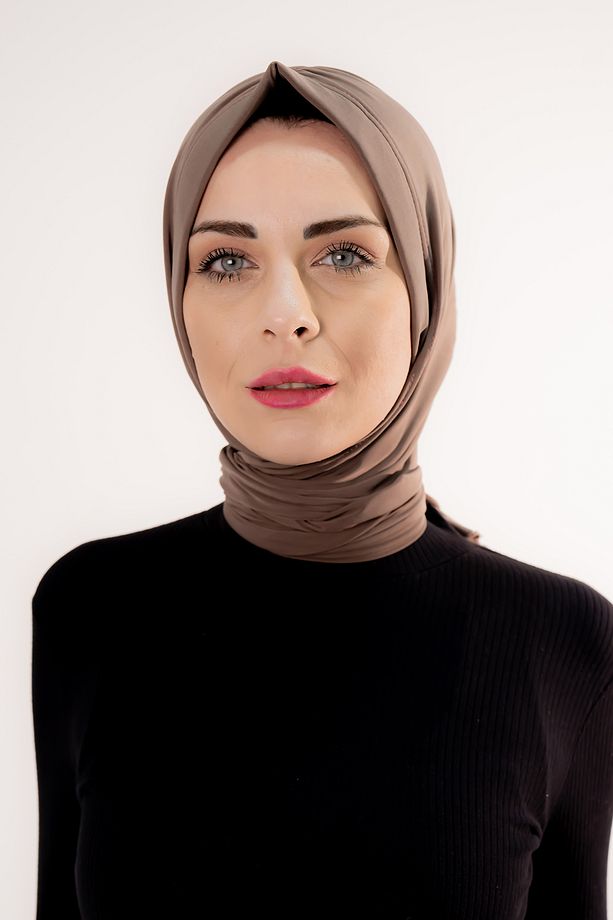 Üç Farklı Bağlamalı Dubai Model Hazır Pratik Şal Vizon - 3