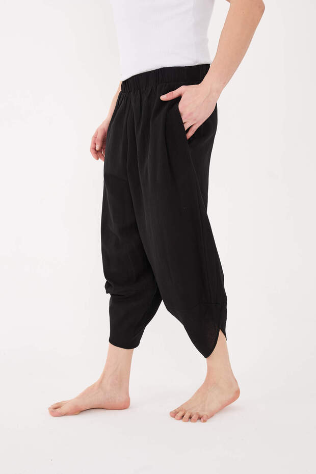 100% Cotton Thin Fabric Sile Cloth Black Modern Baggy Yoga Meditation Clothing