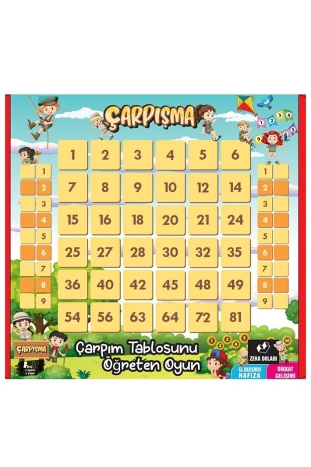 Collision Box Game Multiplication Table Multiplication Math Game Strategy Game - 5
