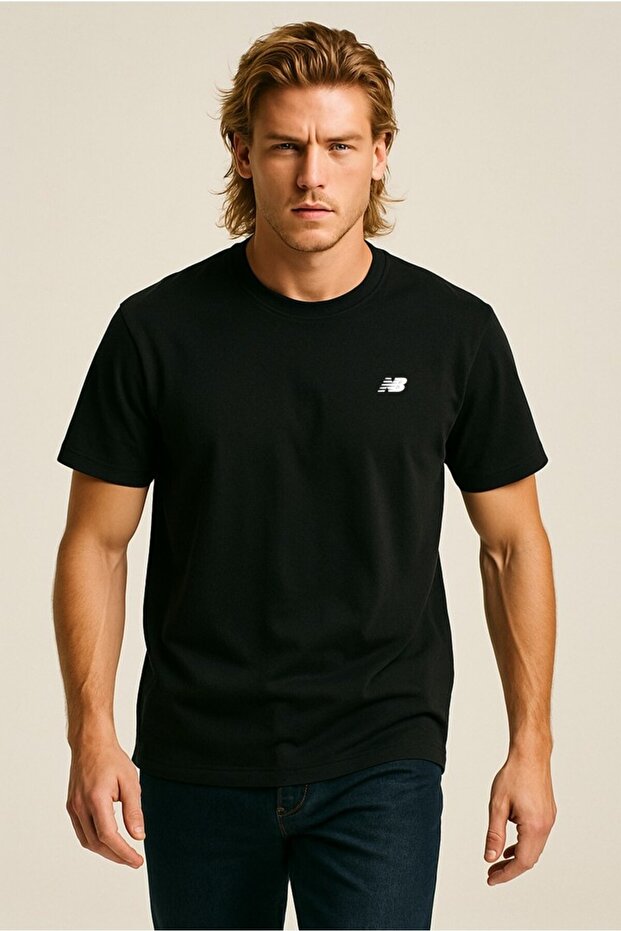 Nb Classic Basic Logo Erkek Siyah Tshirt - 5