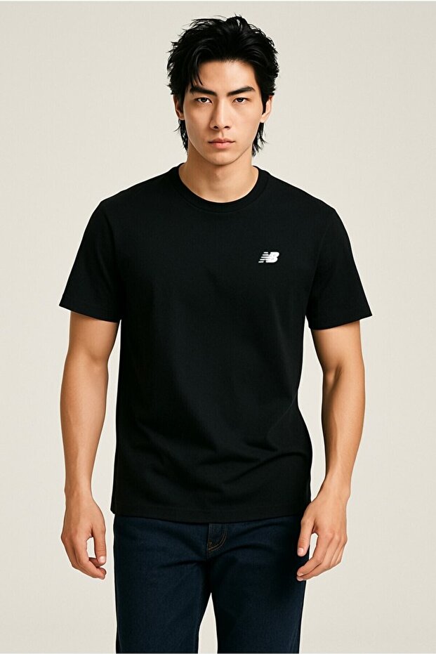 Nb Classic Basic Logo Erkek Siyah Tshirt - 4