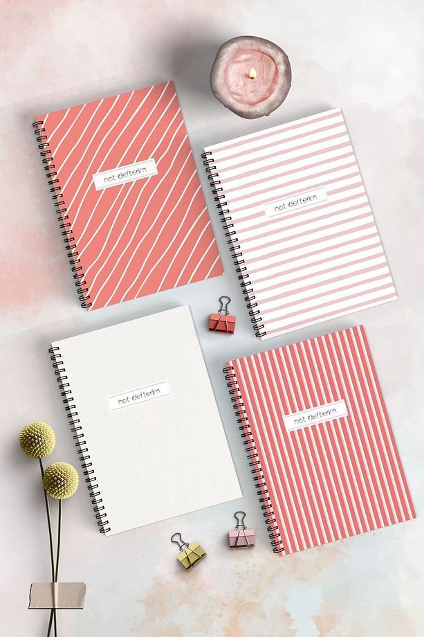 Okul Defter Seti - 4'lü Kareli - A5 - 90 Sayfa - 7