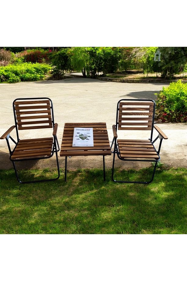 Katlanabilir 3’lü Bistro Set - 4
