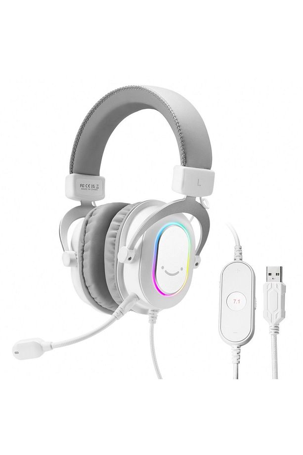 Ampligame H6-w Beyaz Mikrofonlu Oyuncu Bilgisayar Yayıncı 7.1 Rgb Kulaklığı - 2