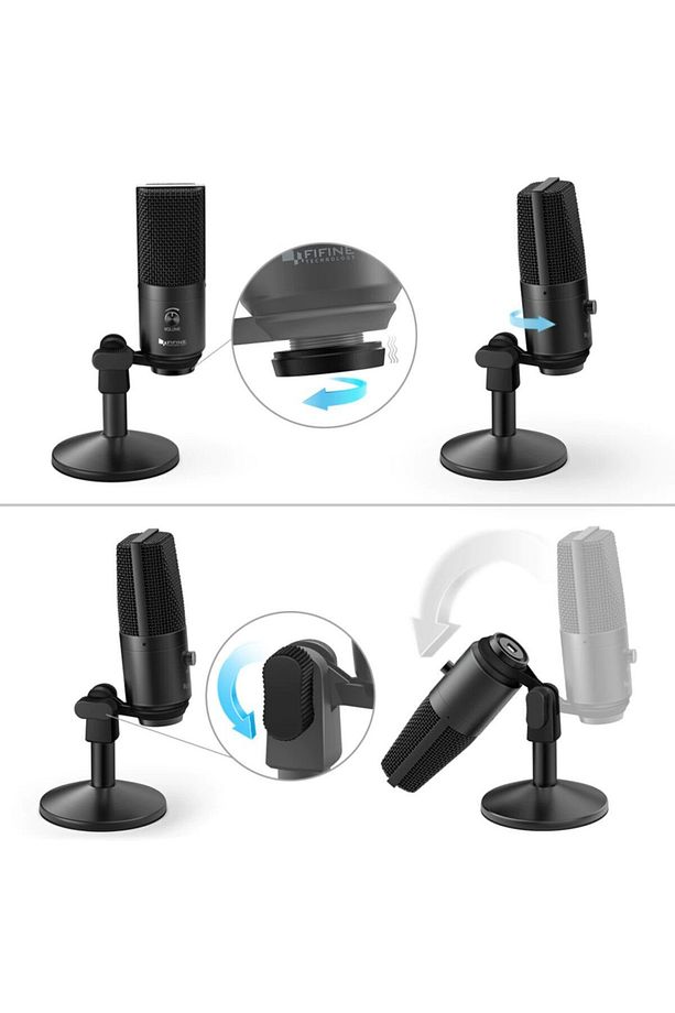 K670b Usb Mikrofon - Yayıncı - Gamer - Youtuber - Bilgisayar - Podcast Mikrofonu (siyah) - 3