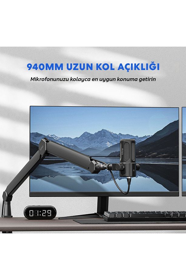 Bm66 - Profesyonel Masaüstü Mikrofon Standı - 5