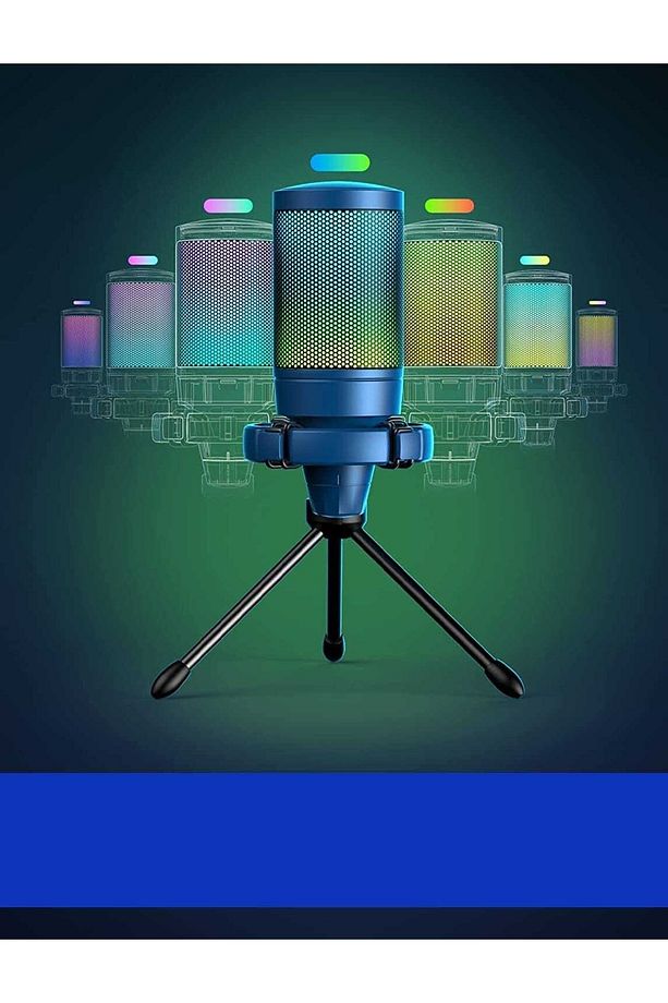 A6v-b - Usb Condenser Rgb Mıkrofon Mavi - 4