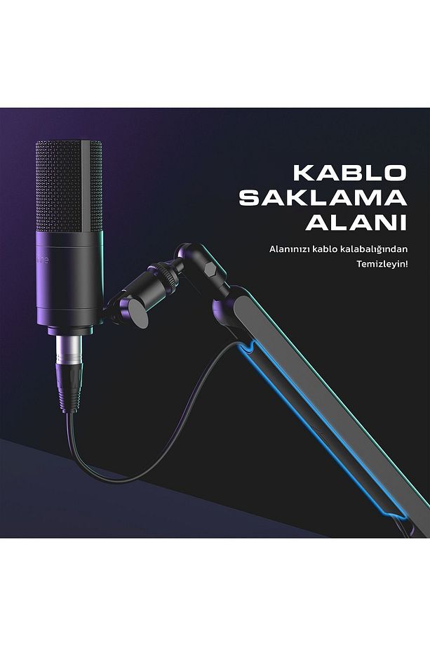 BM88 360° Ayarlanabilir Profesyonel Metal Mikrofon Standı - 7