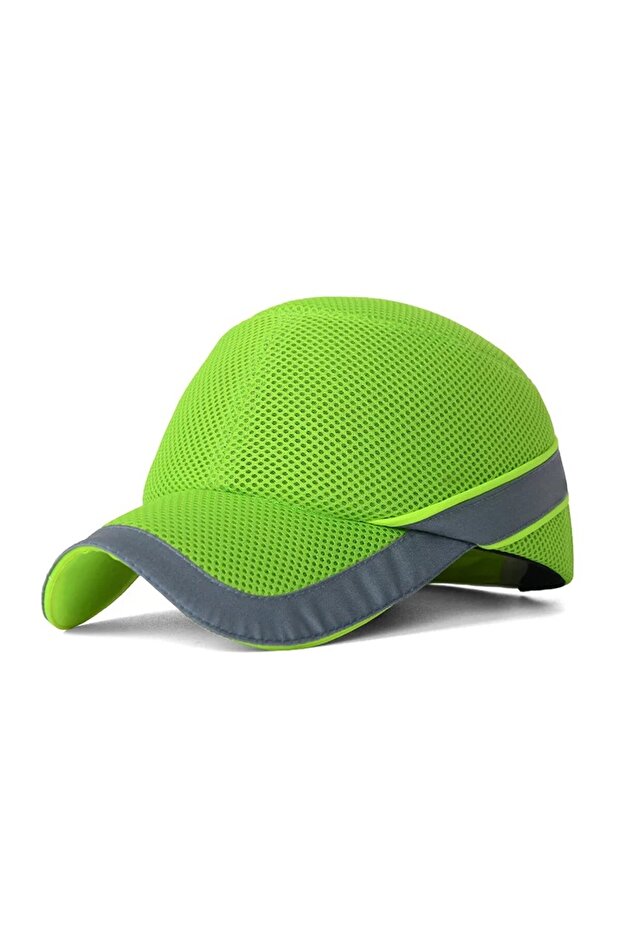 Green Net Cloth Hi-Viz Anti-collision Hard Hat Work Safety Bump Cap Baseball Hat Style Helmet Head P