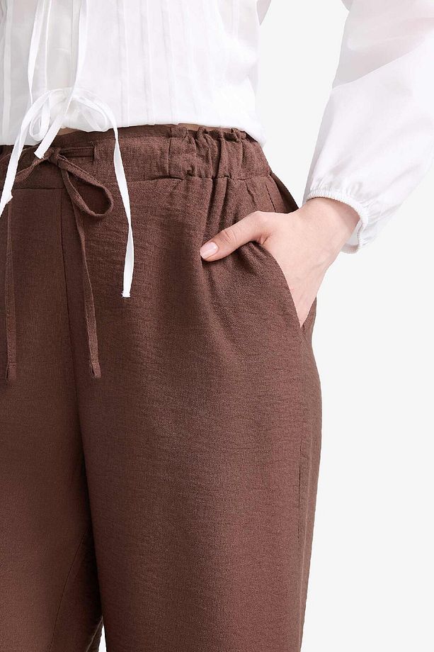 Regular Fit Cep Detaylı Geniş Paça Pantolon F0988AX25SM - 5