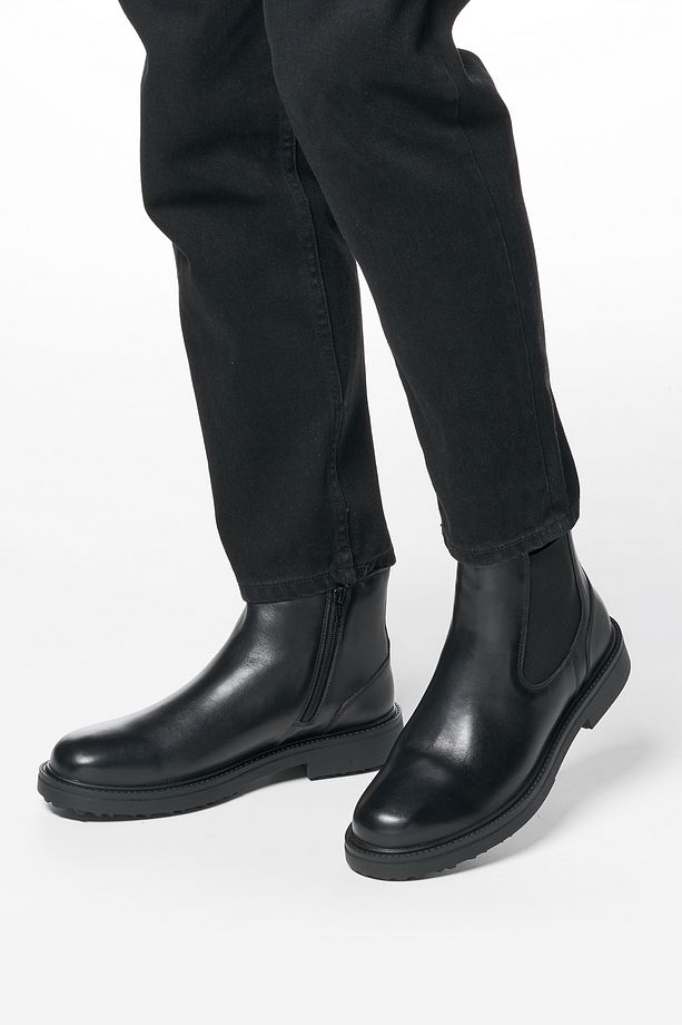 Erkek Siyah Lagorai Abx Fermuarlı Waterproof Deri Casual Bot U46hqb00043c9999 - 4