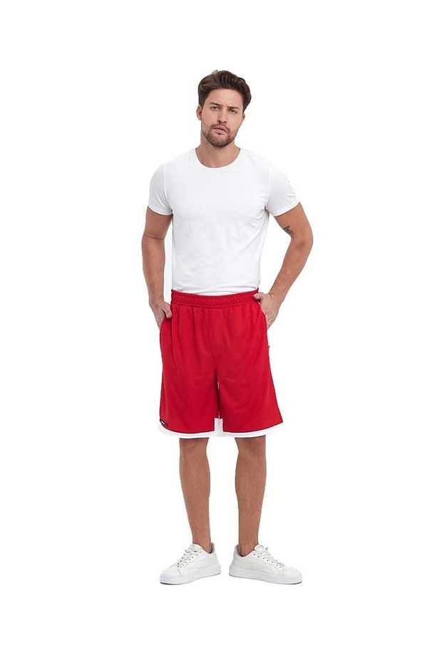 File Şeritli Jakarlı Polyester Erkek Spor Şort - 3