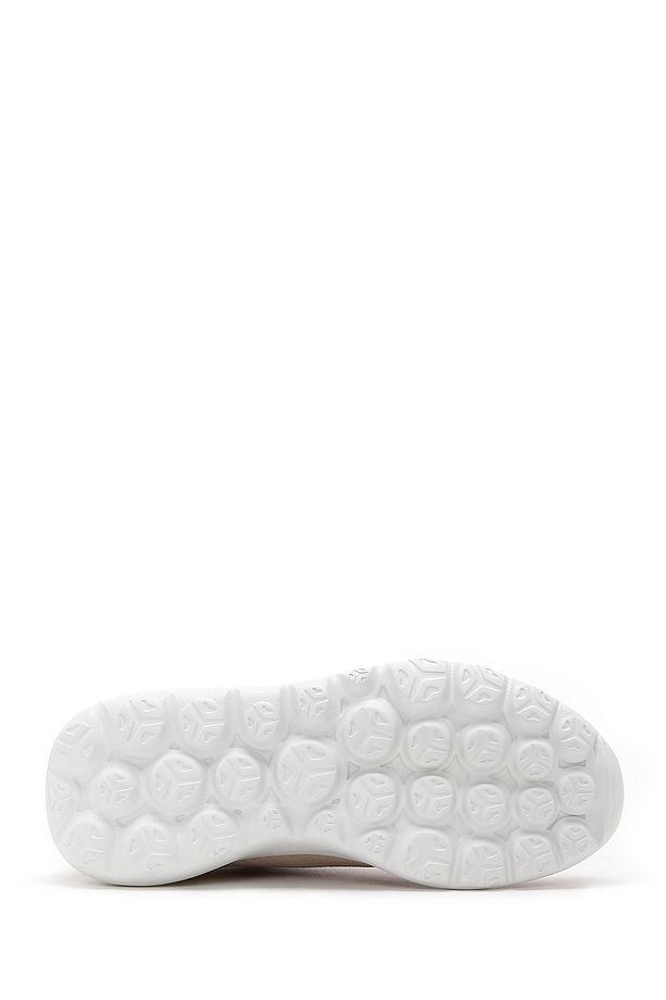 Zero Kadın Bej Bağcıklı Kalın Tabanlı Sneaker 25sfd43026f - 4