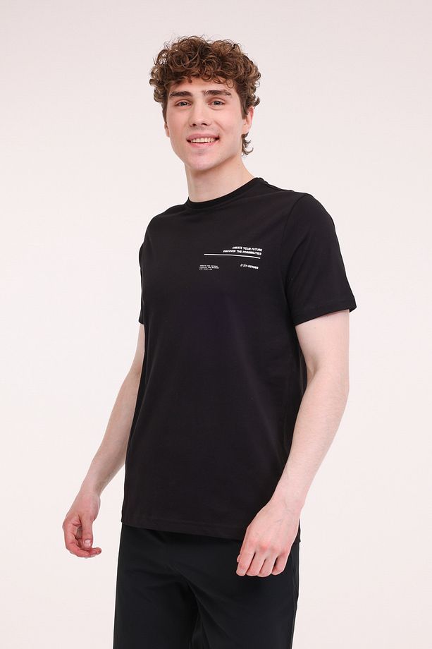 ML POWER 11SLG301 5FX Siyah Erkek Kısa Kol T-Shirt - 1