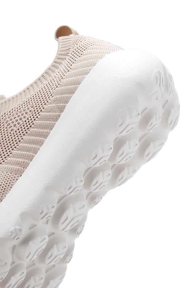 Zero Kadın Bej Bağcıklı Kalın Tabanlı Sneaker 25sfd43026f - 8