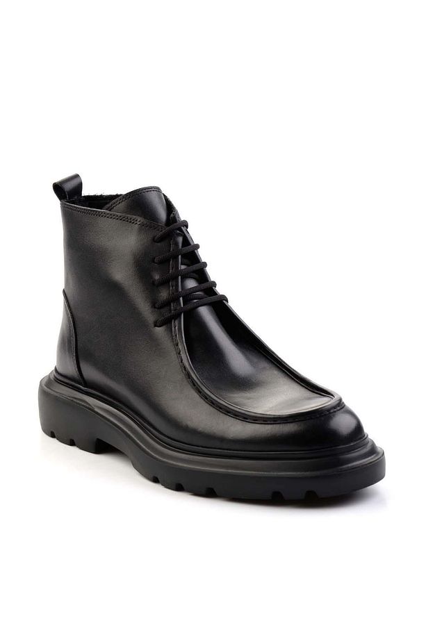 Siyah Leather Erkek Bot & Bootie E02401702143 - 3